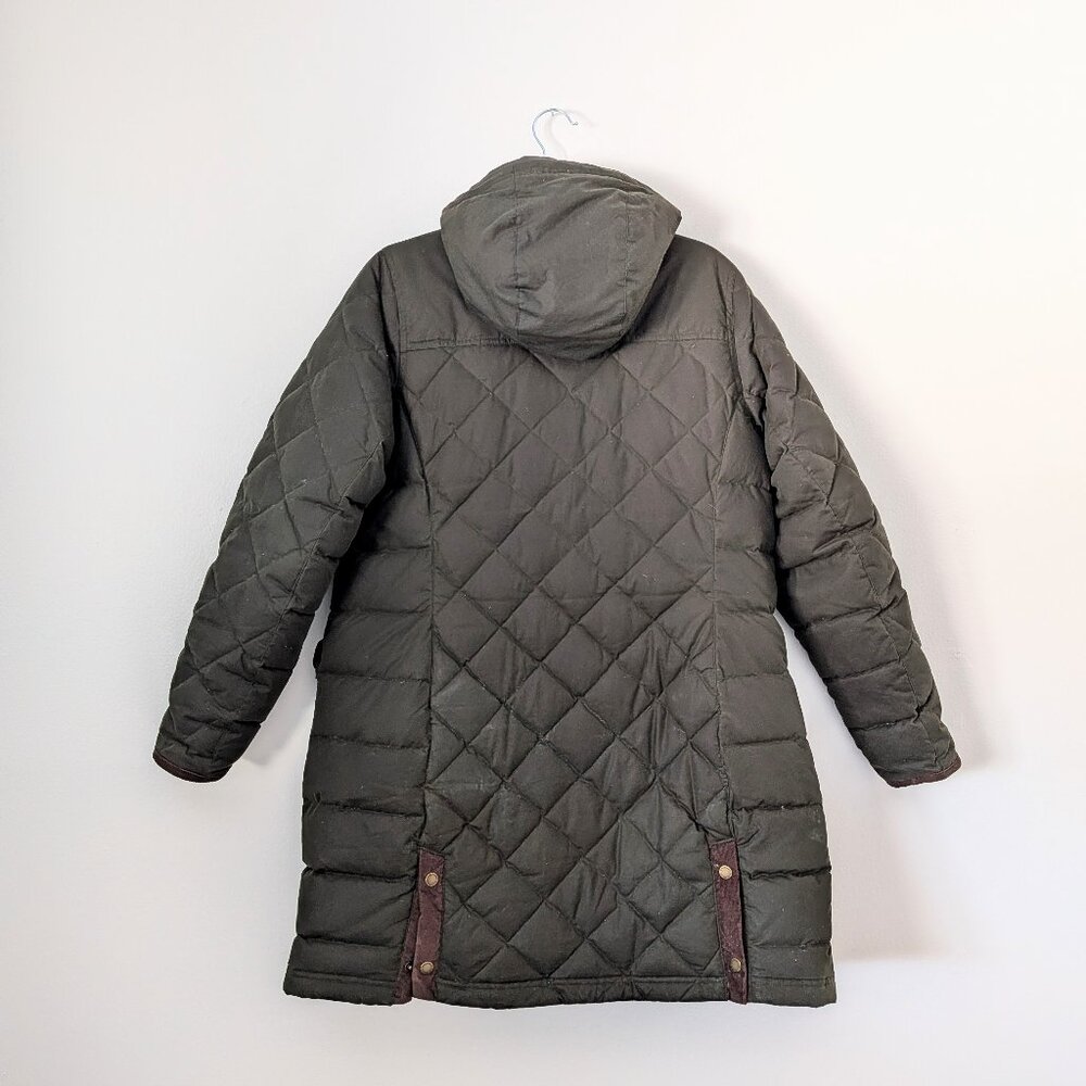 L.L. Bean Women's Upcountry Waxed Down Hooded Coat | Size M - Picture 4 of 8
